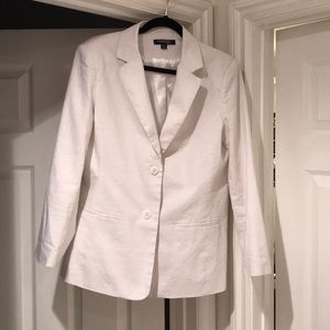 White linen blazer